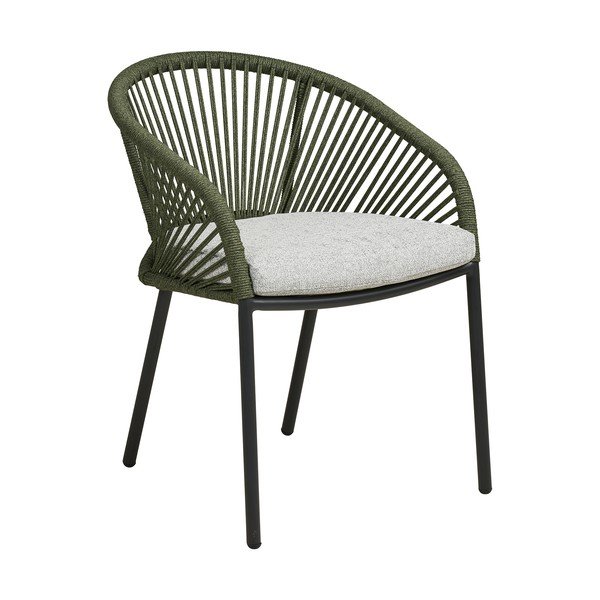 Roheline metallist-polsterdatud aiatool Novella - House Nordic