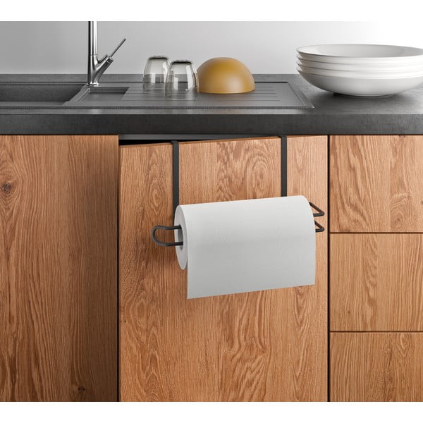 Must majapidamispaberi hoidja rippuv roostevaba teras Easyroll Lava – Metaltex-image-2