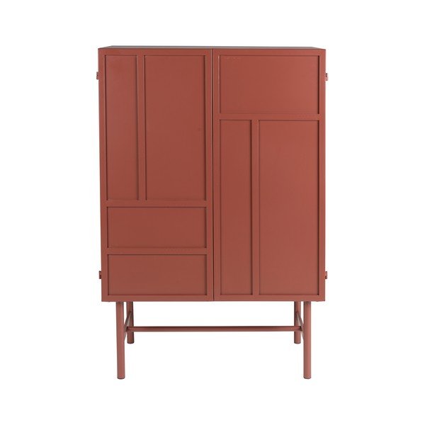 Punane metallkapp 70x105x35 cm Davis - White Label