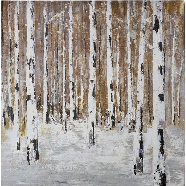 Käsitsi maalitud maal 70x70 cm Birch Wood - Wallity
