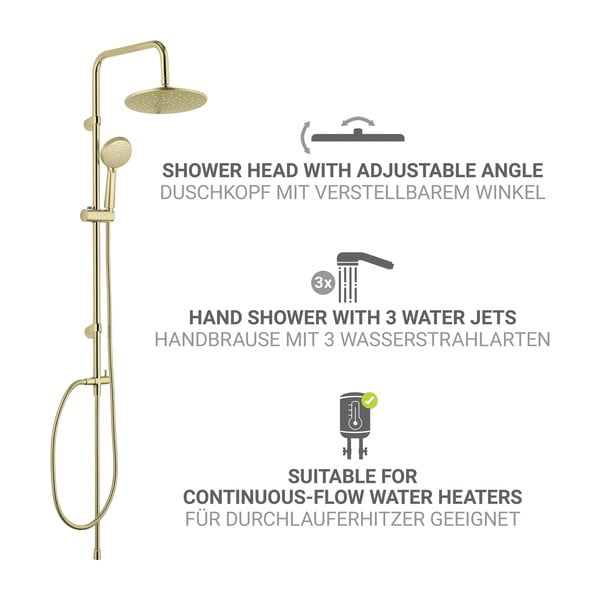 Matt kuldne roostevabast terasest dušikomplekt 101 cm Young Line - Wenko-image-3