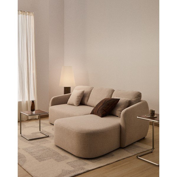 Beež šenillist nurgadiivanvoodi (vasak nurk) Laira - Kave Home-image-1