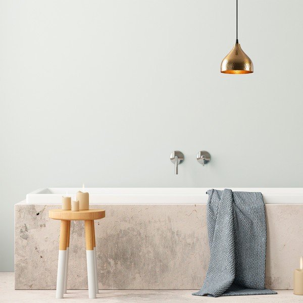 Kuldne rippvalgusti metallist varjuga ø 18 cm Tattoo - Opviq lights-image-1