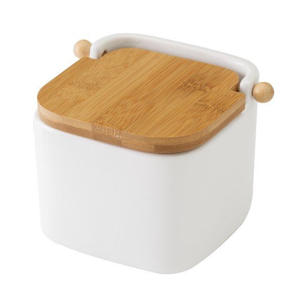 Unimasa valge keraamiline soolakonteiner, 750 ml - Casa Selección-image-2