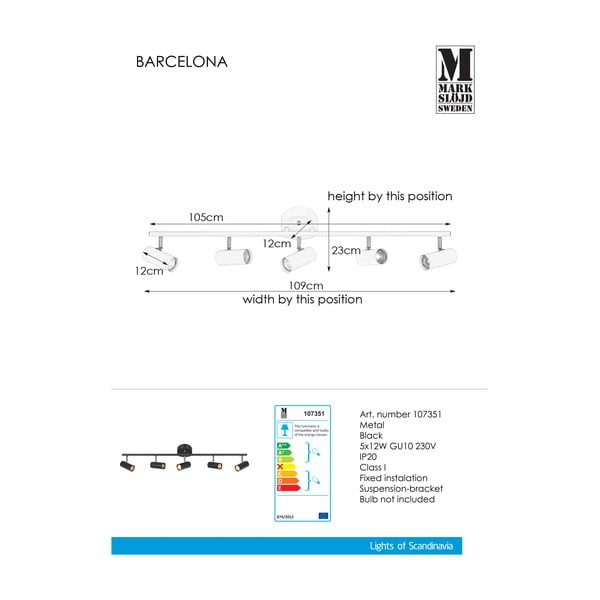 Must laevalgusti Barcelona - Markslöjd-image-2