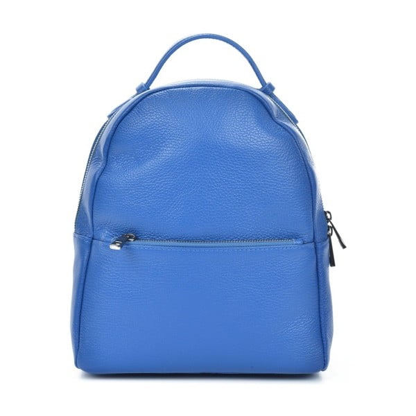 Modrý kožený batoh Mangotti Bags Agostina