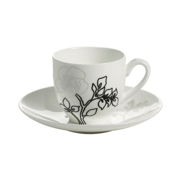Sada 4 šálků na espresso z kostního porcelánu s podšálky Maxwell & Williams Moon Shadow, 100 ml