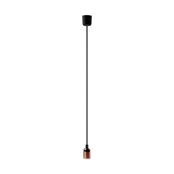 Černý závěsný kabel s měděnou objímkou Bulb Attack Uno