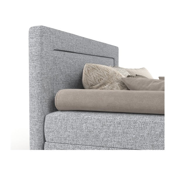 Hall polsterdatud üheinimesevoodi 100x200 cm Alba - Maison de Rêve-image-1