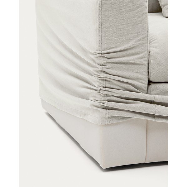 Valge linane tugitool Nora - Kave Home-image-1