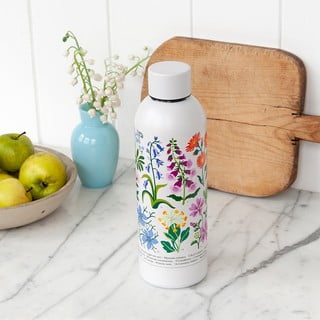 Valge roostevabast terasest pudel 500 ml Wild Flowers - Rex London