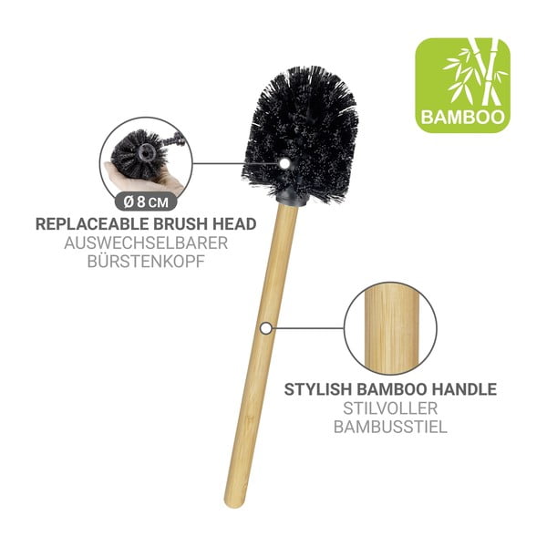 Valge tualettpaberihoidja harjaga Rivalta - Wenko-image-4