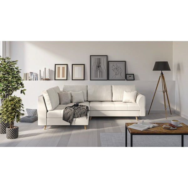 Kreemjas nurgas diivan (vasakpoolne nurk) Ariella - Ropez-image-1