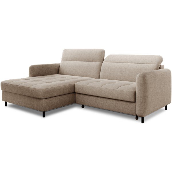 Beež žinüülkangast lahtikäiv/sahtliga nurgadiivan (vasak nurk/lamamisosaga) Gomsi – ELTAP-image-2