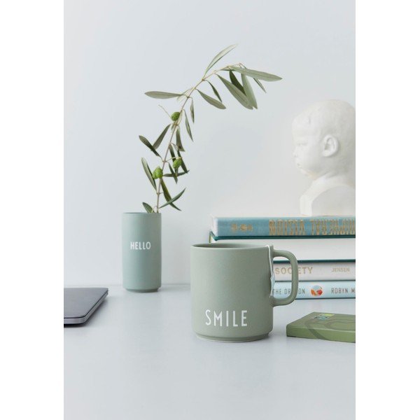 Roheline portselanist kruus Smile - Design Letters-image-2