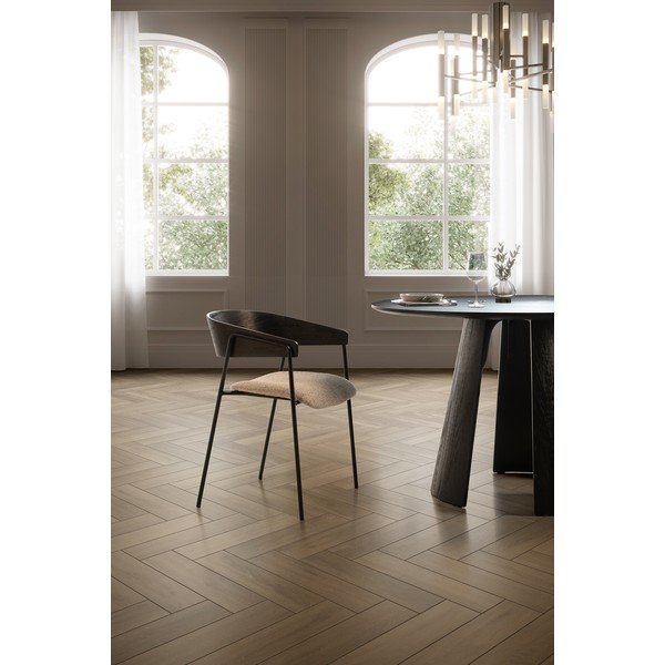 Must ümmargune söögilaud, ø 120 cm Zuri - MOME-image-2