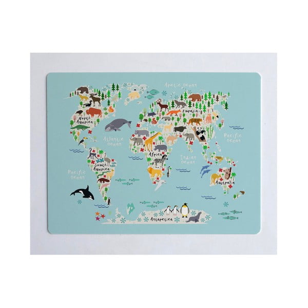 Lauamatt maailmakaart, 55 x 35 cm - Little Nice Things