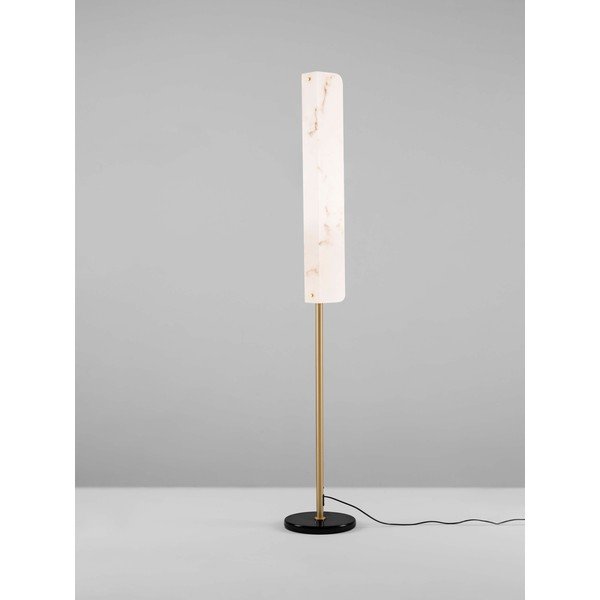 Kreemikas/messingvärvi LED-põrandalamp marmorist dekooriga (kõrgus 160 cm) Aider - Nova Luce-image-3