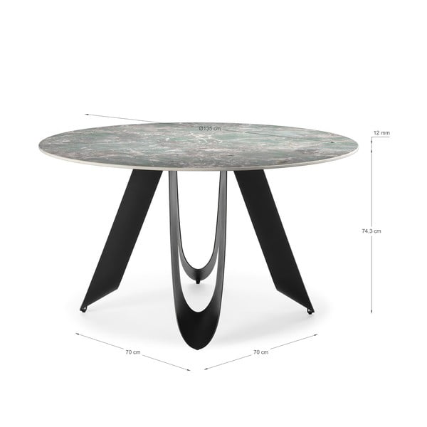 Ümmargune söögilaud ø 135 cm Aila - Marckeric-image-4