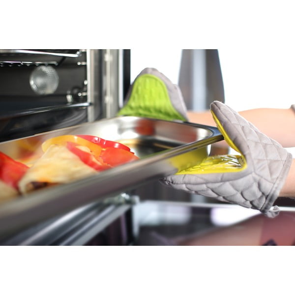 Roheline-hall puuvillane silikooniga pottpaber - Vialli Design-image-2