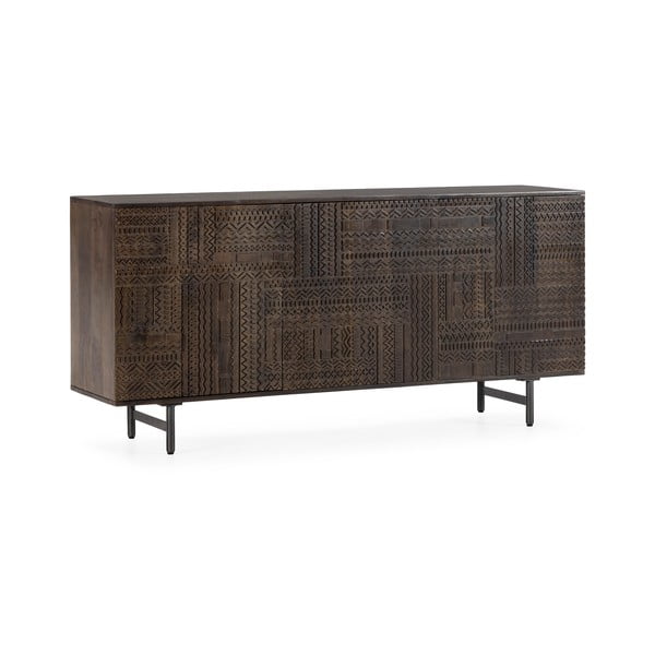 Tumepruun mangopuidust kummut 160x75x40 cm Kalai - MOME-image-3