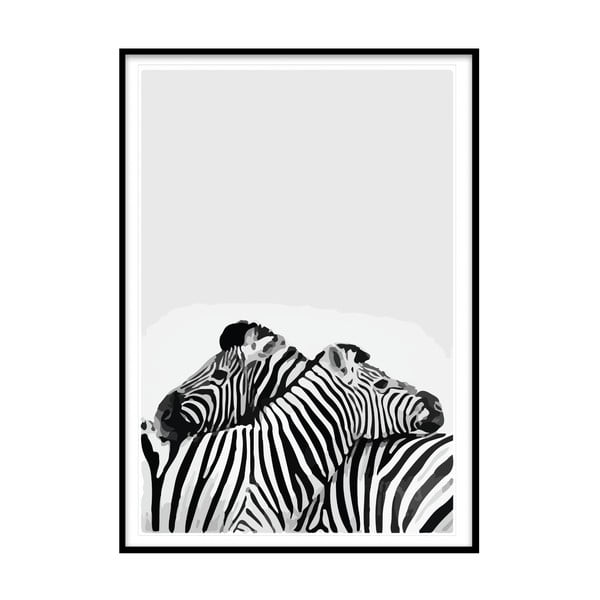 Plakat 20x30 cm Two Zebra - Piacenza Art