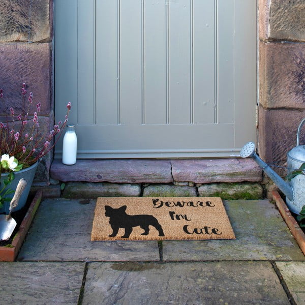 Kookoskiududest matt 40x60cm Beware I'm Cute French Bulldog - Artsy Doormats-image-4