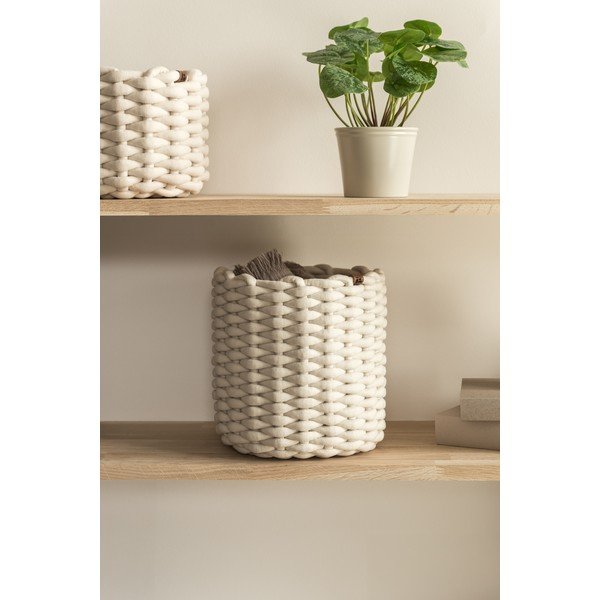 Riidest korv ø 25x25 cm Peach Skin Round M - Bigso-image-1