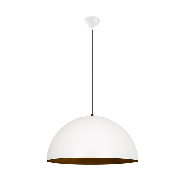 Valge rippvalgusti metallist lambivarjundiga ø 60 cm Sivani - Opviq lights