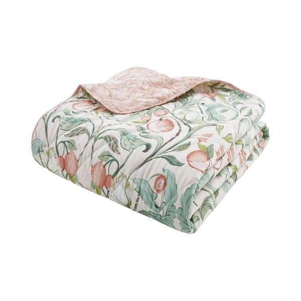 Rohelise-roosa voodipesu kaheinimesevoodile 220x230 cm Clarence Floral - Catherine Lansfield
