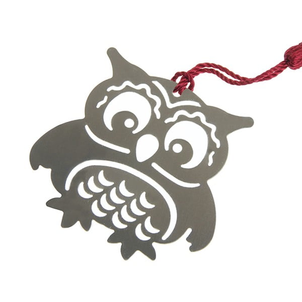 Kovová záložka do knihy ve tvaru sovy Just Mustard Owl