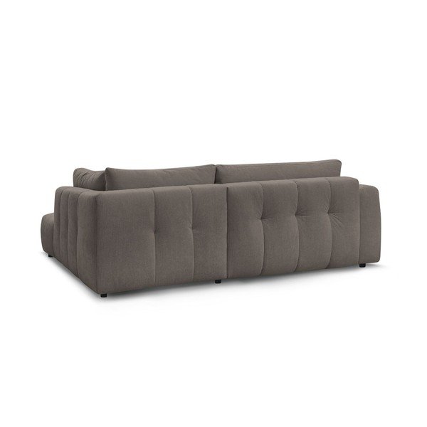 Hallikaspruun diivanvoodi/panipaigaga nurgadiivan (parempoolne/L-kujuline) Fuji - Bobochic Paris-image-4