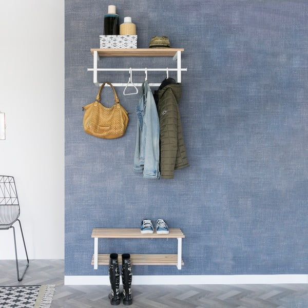 Valge metallist seinanagi riiuliga Marco - Spinder Design-image-1