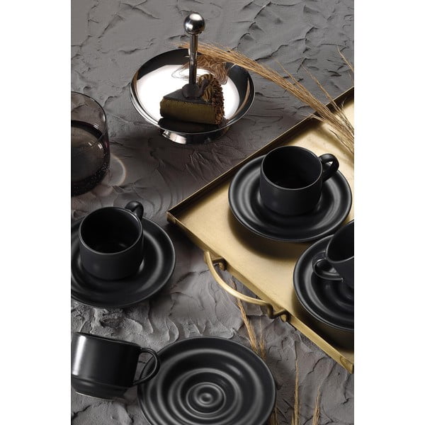 Mustad espressotassid 12 tk komplektis 75 ml - Kütahya Porselen-image-1