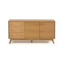 Tammedekooriga madal kummut 149x75 cm Kensal - Woodman