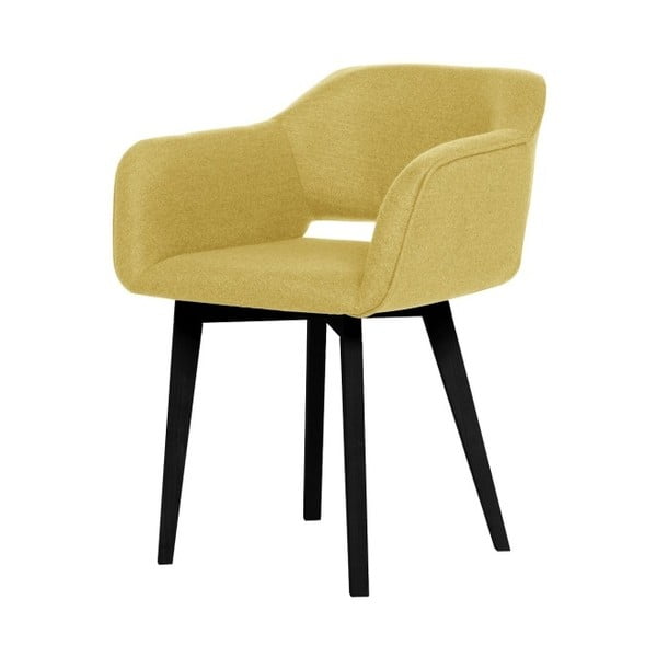 Žlutá jídelní židle s černými nohami My Pop Design Oldenburg