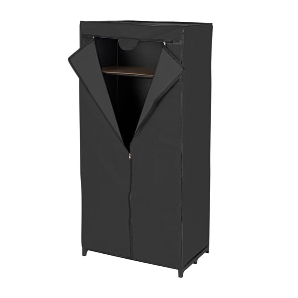 Mustast kangast riidekapp 75x160 cm Deep - Wenko-image-2