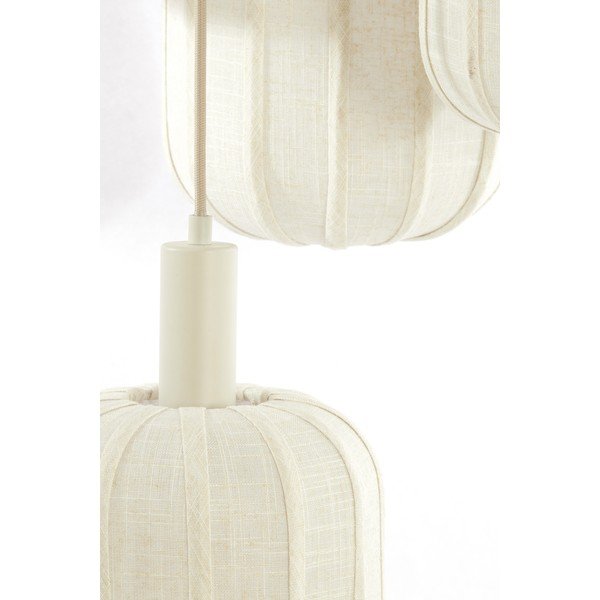 Kreemikas ripplamp tekstiilist varjuga ø 50 cm Tufia - Light & Living-image-2