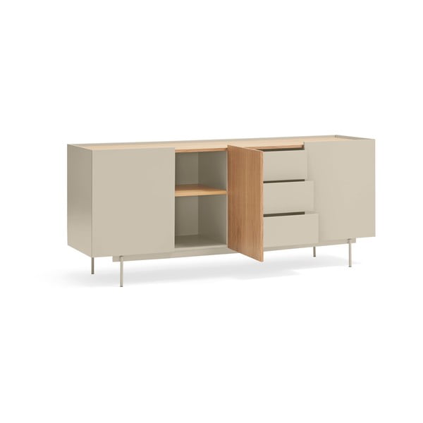 Beež/puiduvärvi tammedekooriga madal kummut 180x78 cm Otto - Teulat-image-3