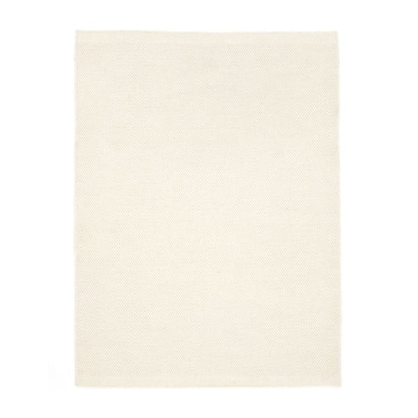 Bílý ručně tkaný vlněný koberec Linie Design Dilli, 70 x 140 cm