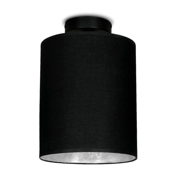 Černé stropní svítidlo s detailem ve stříbrné barvě Sotto Luce MIKA Elementary XS PLUS CP