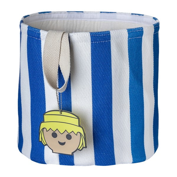 Sinisest riidest mänguasjakorv ø 30x28 cm Stripes - Playmobil