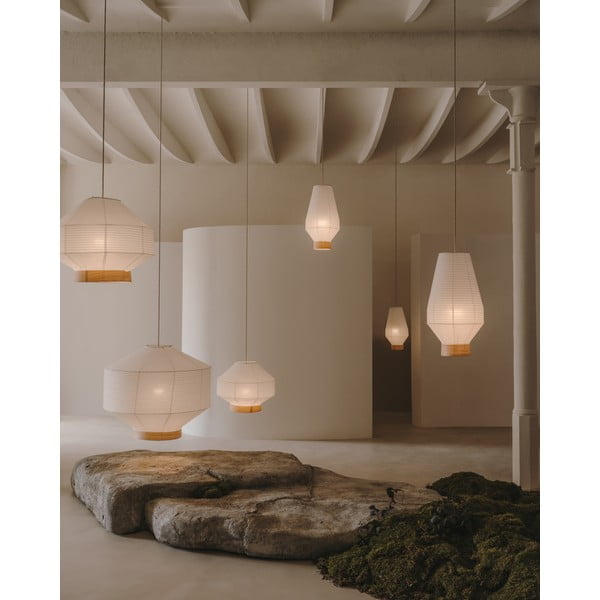 Valge lambivari ø 80 cm Hila - Kave Home-image-1