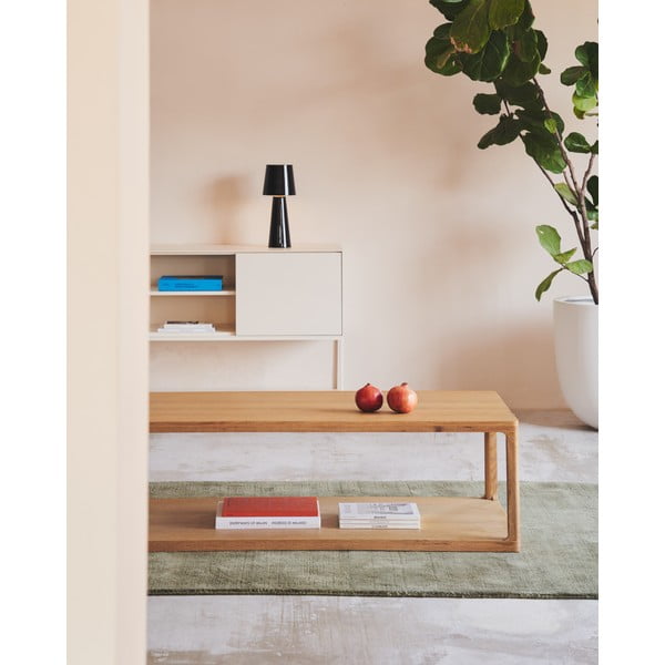 Tammedekooriga diivanilaud 65x140 cm Maymai - Kave Home-image-1