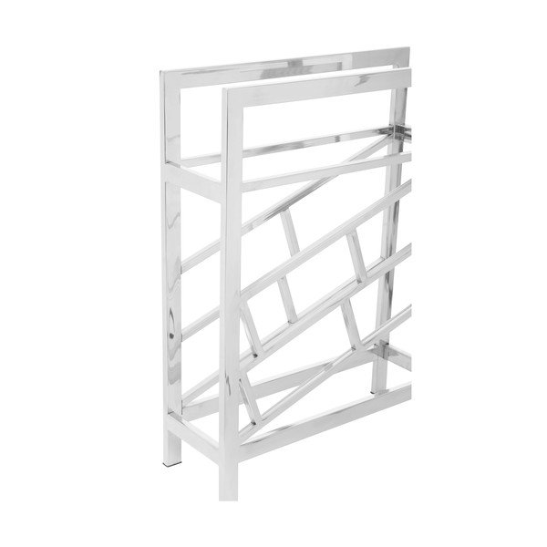 Hõbedane läikiv metallist veiniriiul 12 pudelile Barolo - Premier Housewares-image-1