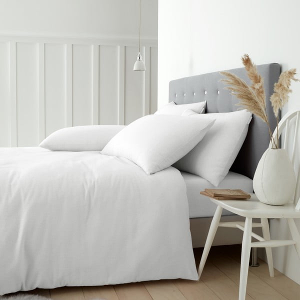 Valge puuvillane voodipesu kaheinimesevoodile 200x200 cm - Catherine Lansfield