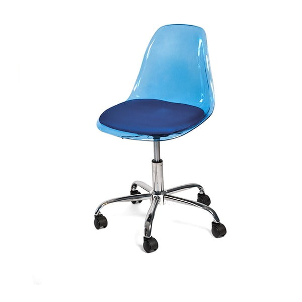 Pracovní židle na kolečkách Plato, modrá