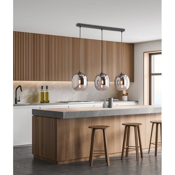 Must rippvalgusti klaasist varjuga Nayla - Fischer & Honsel-image-1