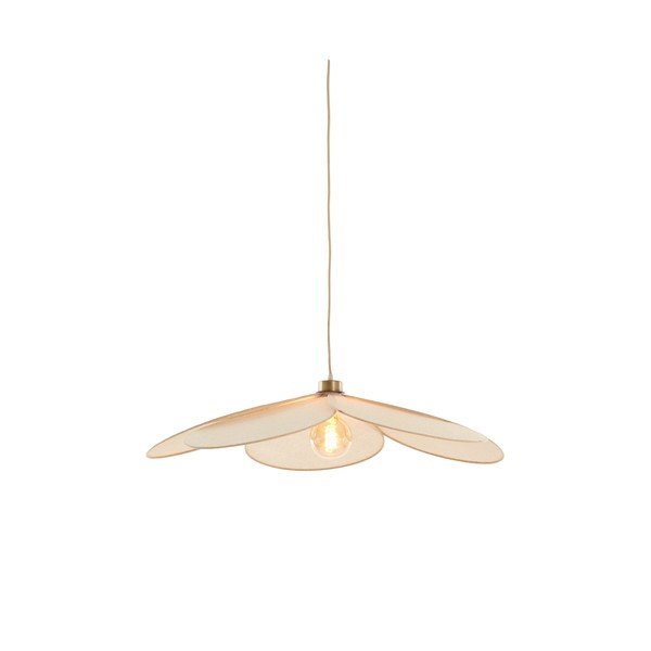 Kreemikas ripplamp kangast varjuga Fyano - Light & Living-image-2
