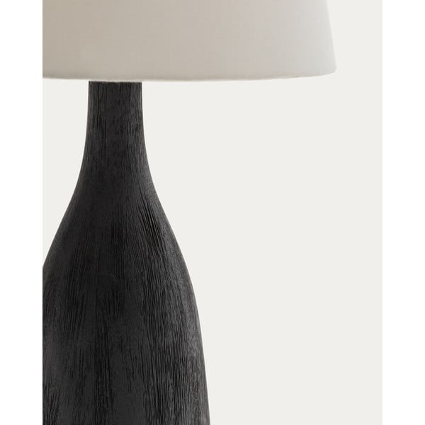 Must-kreem lauavalgusti tekstiilist varjuga (kõrgus 56 cm) Luvia - Kave Home-image-4